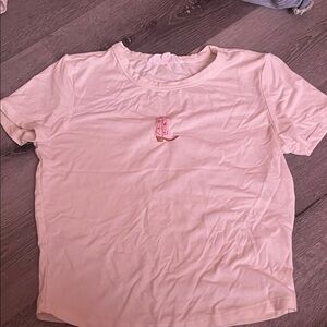 Pink T-Shirt with Embroidered Boot